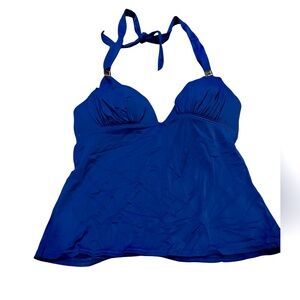 Victoria's Secret size M Blue Halter Swim Top  EUC cobalt blue
